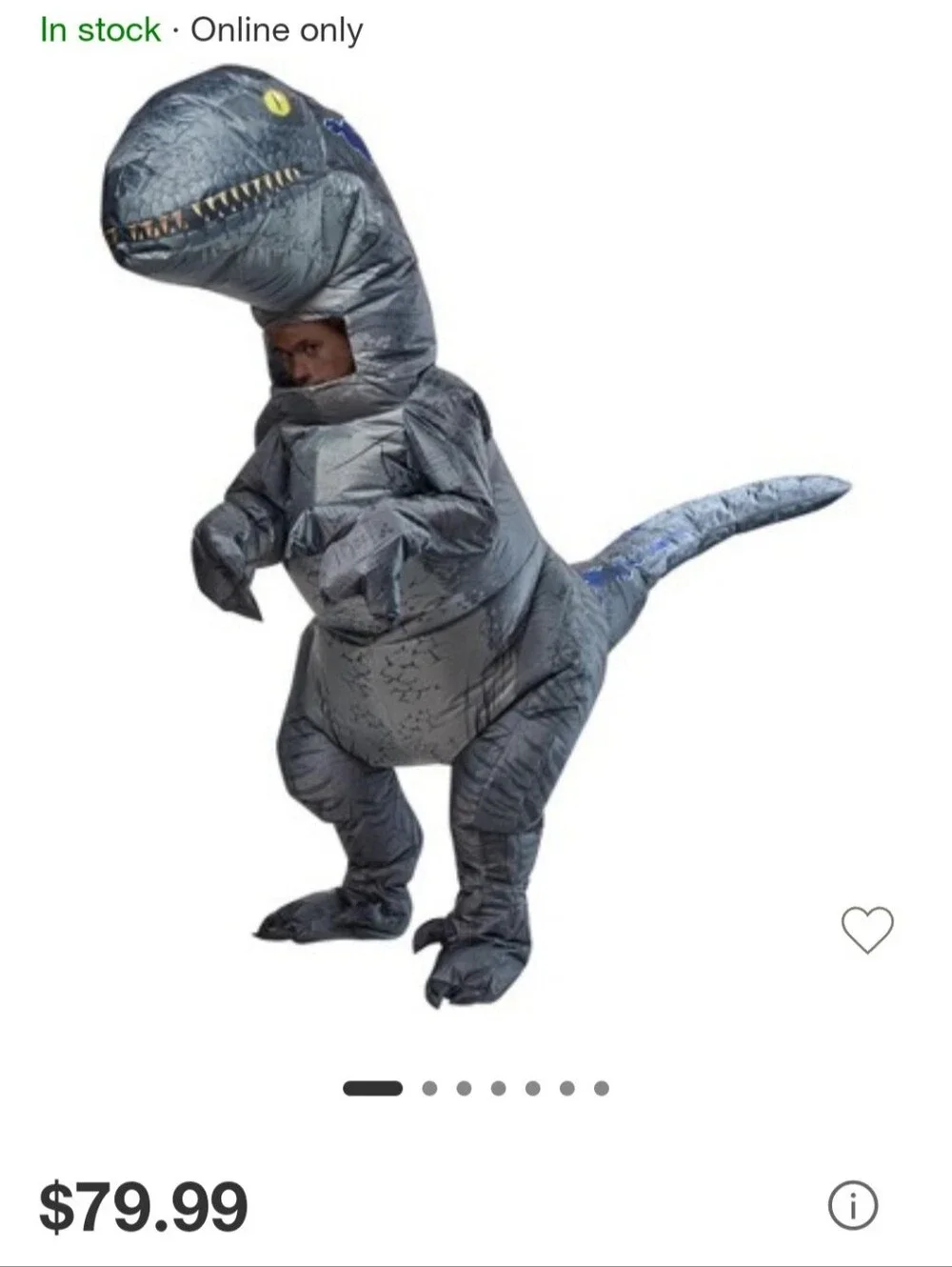 Jurrasic Park Bundle Blue Toy Costume